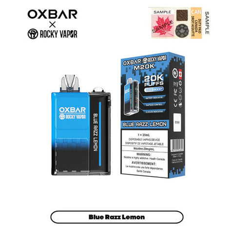 Rocky Vapor Oxbar M20k puff disposable - Blue Razz Lemon
