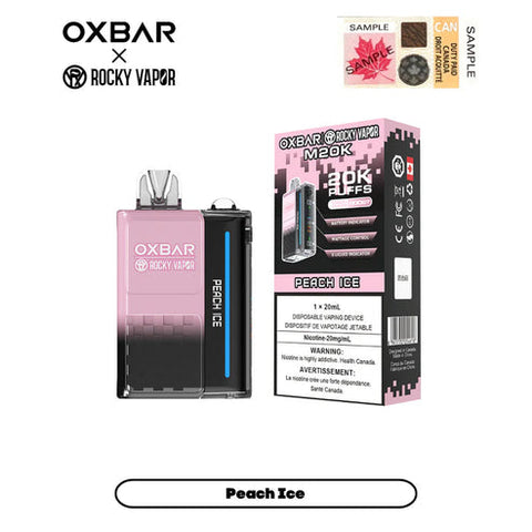 Rocky Vapor Oxbar M20k puff disposable - Peach Ice