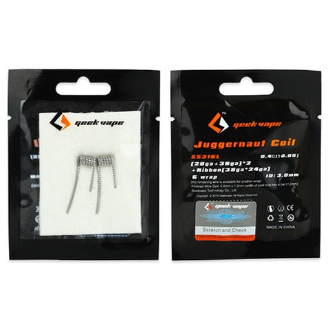 GeekVape Prebuilt SS316L Juggernaut Coil (Pkg of 2)
