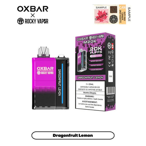 Rocky Vapor Oxbar M20k puff disposable - Dragonfruit Lemon