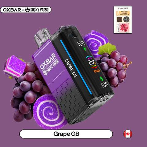 Rocky Vapor Oxbar M20k puff disposable - Grape GB