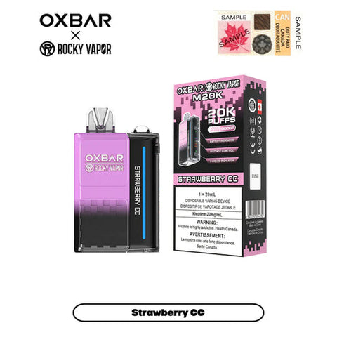 Rocky Vapor Oxbar M20k puff disposable - Strawberry CC
