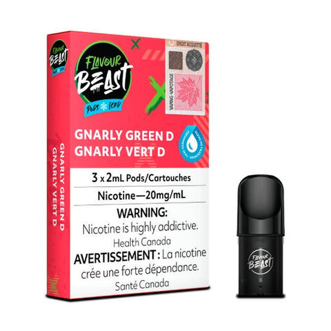 Flavour Beast Pod Packs (STLTH compatible) - Gnarly Green D (Green Dew)