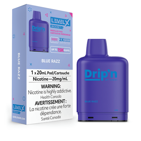 Drip'n Level X BOOST 15k puff disposable pods - Blue Razz