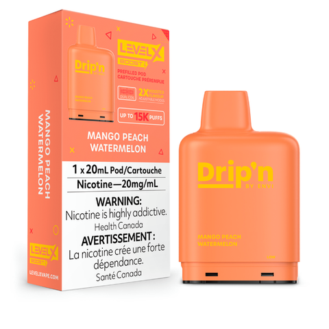 Drip'n Level X BOOST 15k puff disposable pods - Mango Peach Watermelon