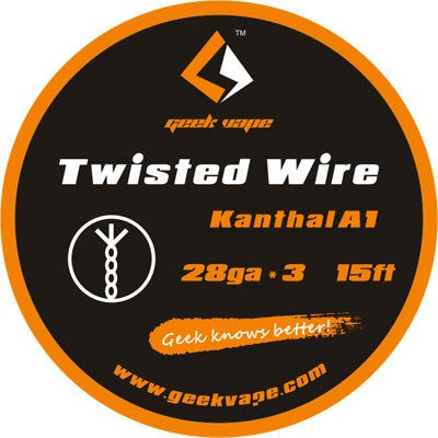 (DISCONTINUED) 15ft GeekVape Twisted Atomizer DIY Kanthal Triple KA1 Tape Wire (28GA * 3)