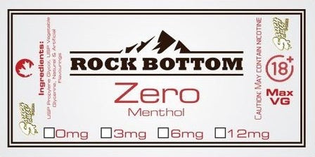 (EXCISE TAX APPLIED) Rock Bottom eJuice - Zero